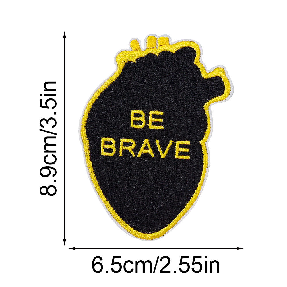 Wholesale Heart-shaped embroidery patch letters multi-color spelling DIY accessories